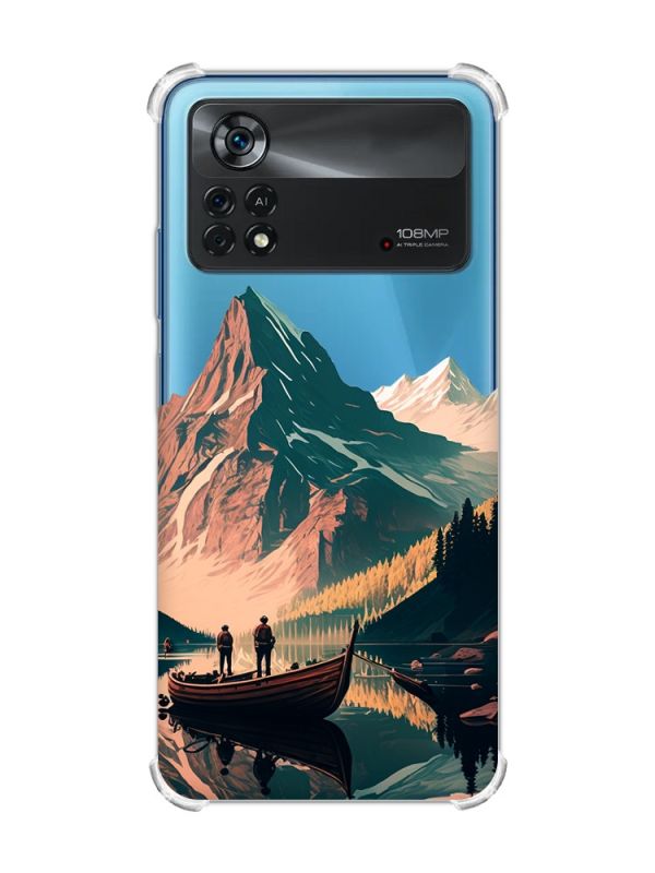 Чохол з потовщеними кутами на Xiaomi Poco X4 Pro 5G :: Човен. Пейзаж (принт 246)