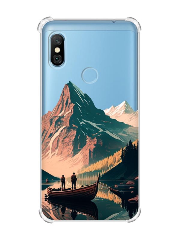 Чохол з потовщеними кутами на Xiaomi Redmi Note 6 Pro :: Човен. Пейзаж (принт 246)