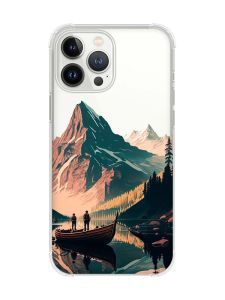 Чохол із потовщеними кутами на iPhone 14 Pro :: Човен. Пейзаж (принт 246)