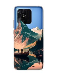 Прозорий чохол на Xiaomi Redmi 10C :: Човен. Пейзаж (принт 246)