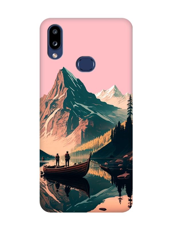 Матовий рожевий чохол на Samsung Galaxy A10ѕ A107 :: Човен. Пейзаж (принт 246)
