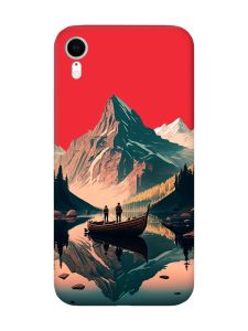 Матовий червоний чохол на Apple iPhone XR :: Човен. Пейзаж (принт 246)