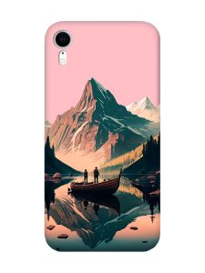 Матовий рожевий чохол на Apple iPhone XR :: Човен. Пейзаж (принт 246)