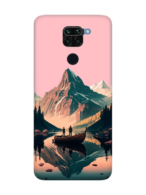 Матовий рожевий чохол на Xiaomi Redmi Note 9 :: Човен. Пейзаж (принт 246)