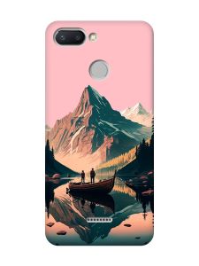 Матовий рожевий чохол на Xiaomi Redmi 6 :: Човен. Пейзаж (принт 246)