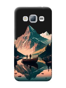 Матовий чорний чохол на Samsung Galaxy J3 / J310 :: Човен. Пейзаж (принт 246)