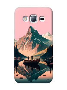 Матовий рожевий чохол на Samsung Galaxy J3 / J310 :: Човен. Пейзаж (принт 246)