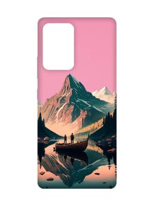 Матовий рожевий чохол на Samsung Galaxy A52 :: Човен. Пейзаж (принт 246)