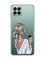 Прозорий чохол на Samsung Galaxy M33 5G :: Дівчина з латте (принт 227)