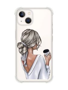 Чохол із потовщеними кутами на iPhone 14 Plus Дівчина з латте (принт 227)