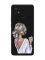 Матовий чорний чохол на Xiaomi Redmi 10C Дівчина з латте (принт 227)