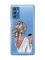 Прозорий чохол на Samsung Galaxy M52 :: Дівчина з латте (принт 227)