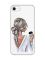 Прозорий чохол для iPhone 7, 8 :: Дівчина з латте (принт 227)