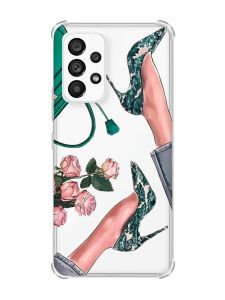 Чохол з потовщеними кутами на Samsung Galaxy A53 :: Туфельки і квіти (принт 225)