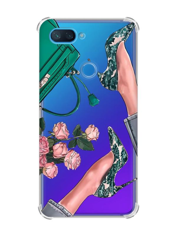 Чохол із потовщеними кутами на Xiaomi Mi 8 Lite :: Туфельки і квіти (принт 225)