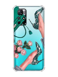 Чохол з потовщеними кутами на Xiaomi Redmi Note 11 4G :: Туфельки і квіти (принт 225)