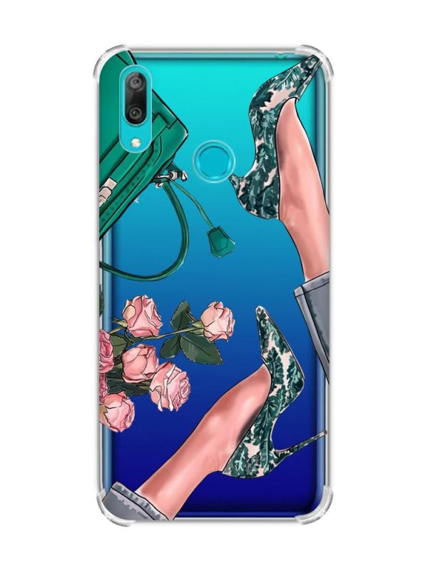 Чохол з потовщеними кутами Huawei Y7 2019/Y7 prime 2019 :: Туфельки і квіти (принт 225)