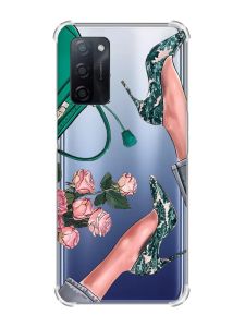 Чохол з потовщеними кутами на Oppo A55 :: Туфельки і квіти (принт 225)