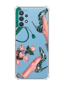 Чохол з потовщеними кутами на Samsung Galaxy A32 :: Туфельки і квіти (принт 225)