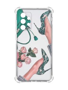 Чохол із потовщеними кутами на Oppo A72 5G :: Туфельки і квіти (принт 225)