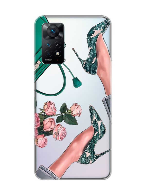 Прозорий чохол на Xiaomi Redmi Note 11 Pro :: Туфельки і квіти (принт 225)