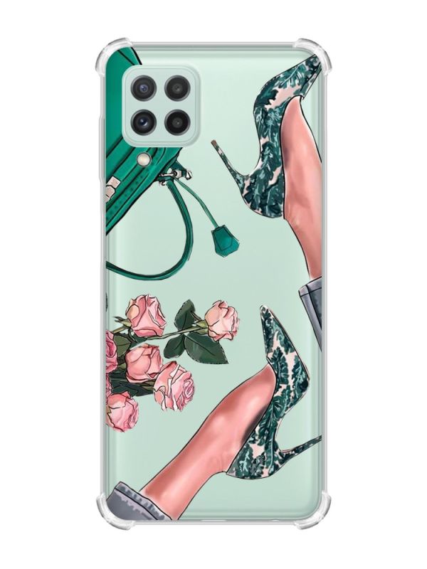 Чохол із потовщеними кутами на Samsung Galaxy A22 5G / A22s 5G :: Туфельки і квіти (принт 225)