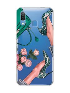 Прозорий чохол для Samsung Galaxy A30 (2019)/A20 (2019) :: Туфельки і квіти (принт 225)