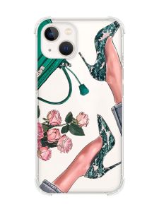 Чохол із потовщеними кутами на iPhone 14 Plus :: Туфельки і квіти (принт 225)