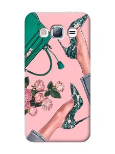 Матовий рожевий чохол на Samsung Galaxy J3 / J310 :: Туфельки і квіти (принт 225)