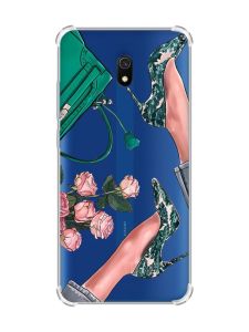 Чохол з потовщеними кутами на Xiaomi Redmi 8A :: Туфельки і квіти (принт 225)