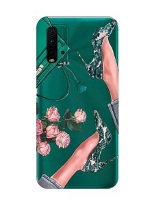 Прозорий чохол на Xiaomi Redmi 9T  Туфельки і квіти (принт 225)