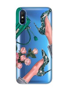Прозорий чохол на Xiaomi Redmi 9A  Туфельки і квіти (принт 225)