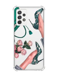 Чохол з потовщеними кутами на Samsung Galaxy A72 :: Туфельки і квіти (принт 225)