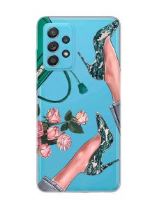 Прозорий чохол на Samsung Galaxy A52 :: Туфельки і квіти (принт 225)