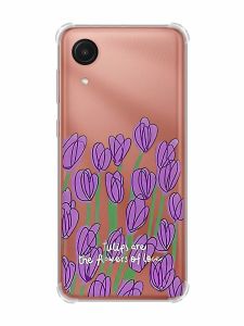 Чохол з потовщеними кутами на Samsung Galaxy A03 Core/A032 Тюльпани (принт 265)