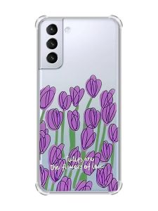 Чохол з потовщеними кутами на Samsung Galaxy S21 (G991) Тюльпани (принт 265)