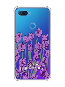 Чохол із потовщеними кутами на Xiaomi Mi 8 Lite Тюльпани (принт 265)
