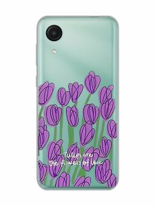 Прозорий чохол на Samsung Galaxy A03 Core / A032 Тюльпани (принт 265)