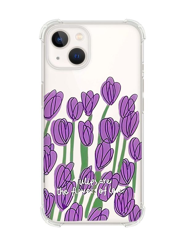 Чохол із потовщеними кутами на iPhone 14 Plus Тюльпани (принт 265)