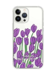 Чохол із потовщеними кутами на iPhone 14 Pro Max Тюльпани (принт 265)