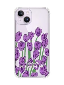 Чохол із потовщеними кутами на iPhone 14 Тюльпани (принт 265)