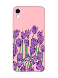 Матовий рожевий чохол на Apple iPhone XR Тюльпани (принт 265)