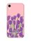 Матовий рожевий чохол на Apple iPhone XR Тюльпани (принт 265)