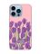 Матовий рожевий чохол на Apple iPhone 13 Pro Max Тюльпани (принт 265)
