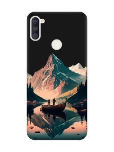 Матовий чорний чохол на Samsung Galaxy A11 :: Човен. Пейзаж (принт 246)