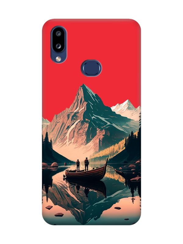 Матовий червоний чохол на Samsung Galaxy A10ѕ A107 :: Човен. Пейзаж (принт 246)