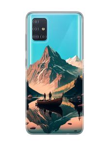 Прозорий чохол на Samsung Galaxy A51 :: Човен. Пейзаж (принт 246)