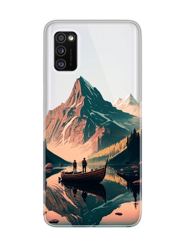 Прозорий чохол на Samsung Galaxy A41 :: Човен. Пейзаж (принт 246)