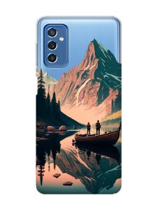 Прозорий чохол на Samsung Galaxy M52 :: Човен. Пейзаж (принт 246)