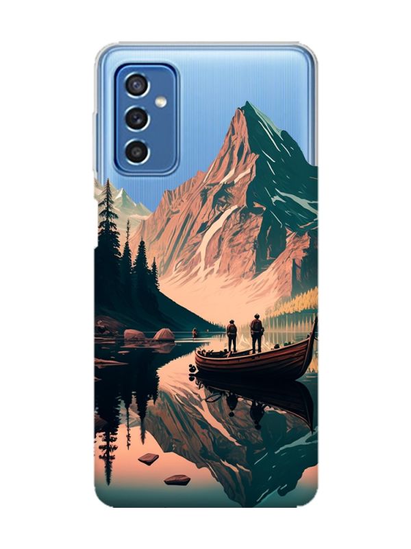Прозорий чохол на Samsung Galaxy M52 :: Човен. Пейзаж (принт 246)